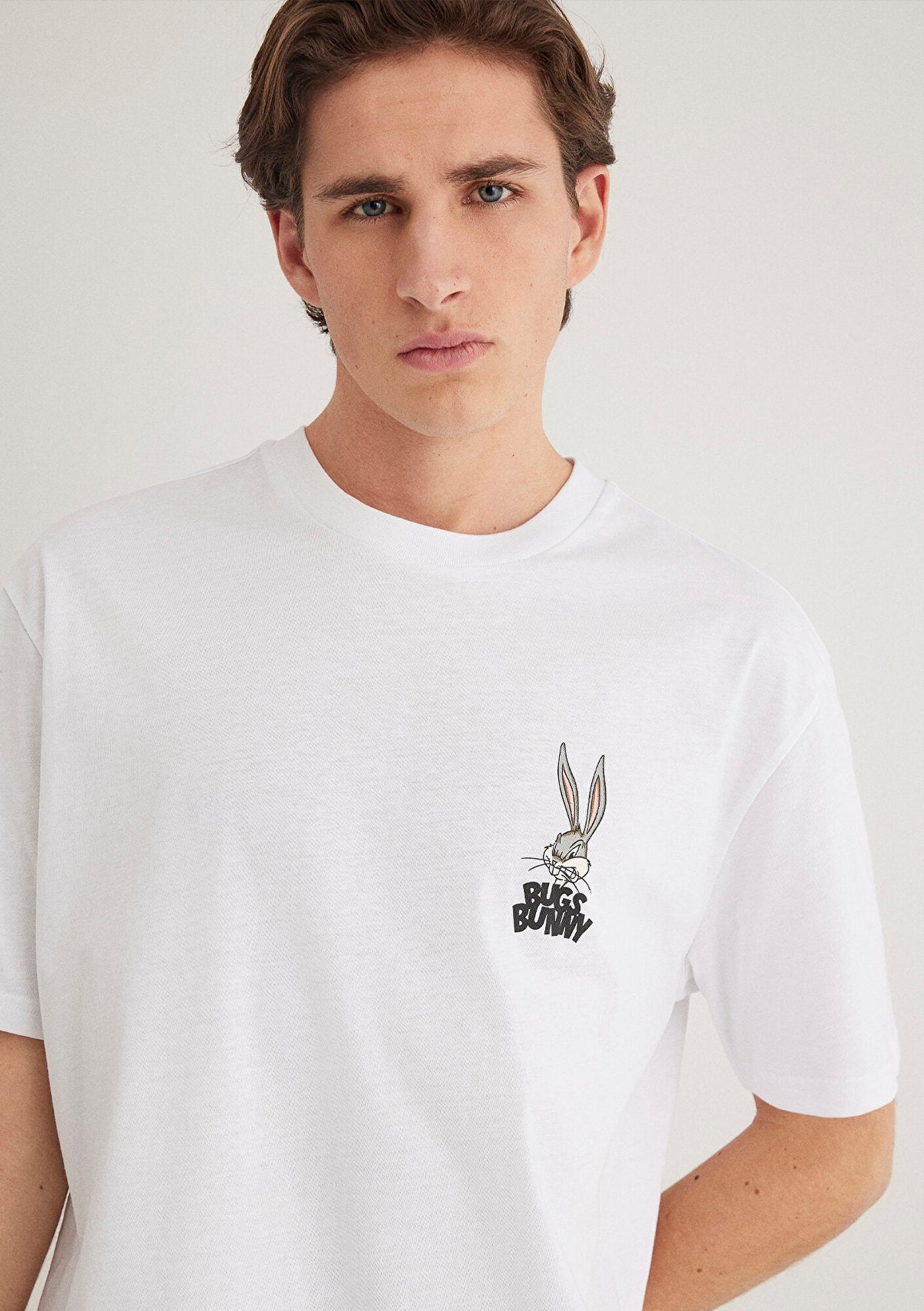 Bugs Bunny Printed White T-Shirt