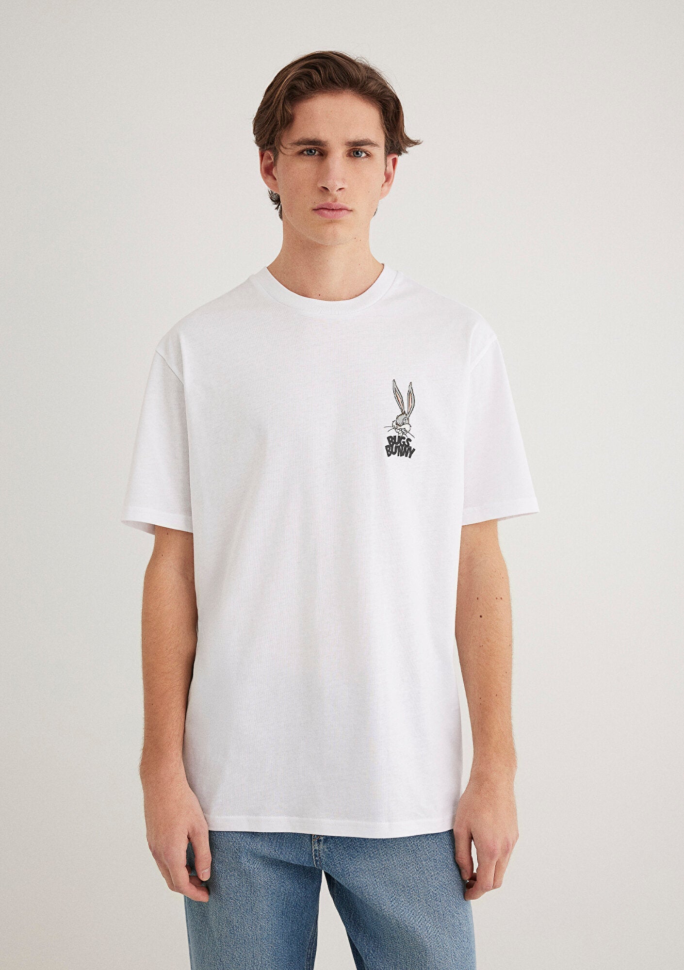 Bugs Bunny Printed White T-Shirt