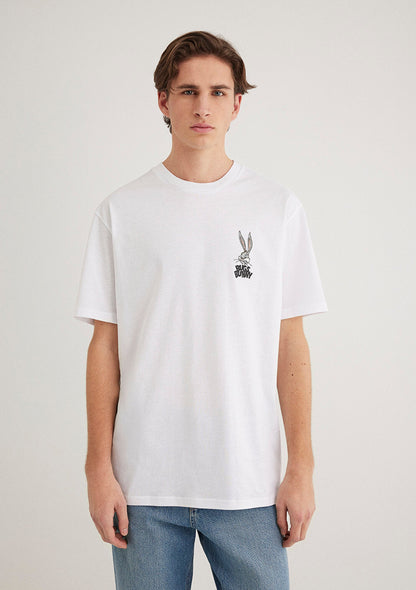 Bugs Bunny Printed White T-Shirt