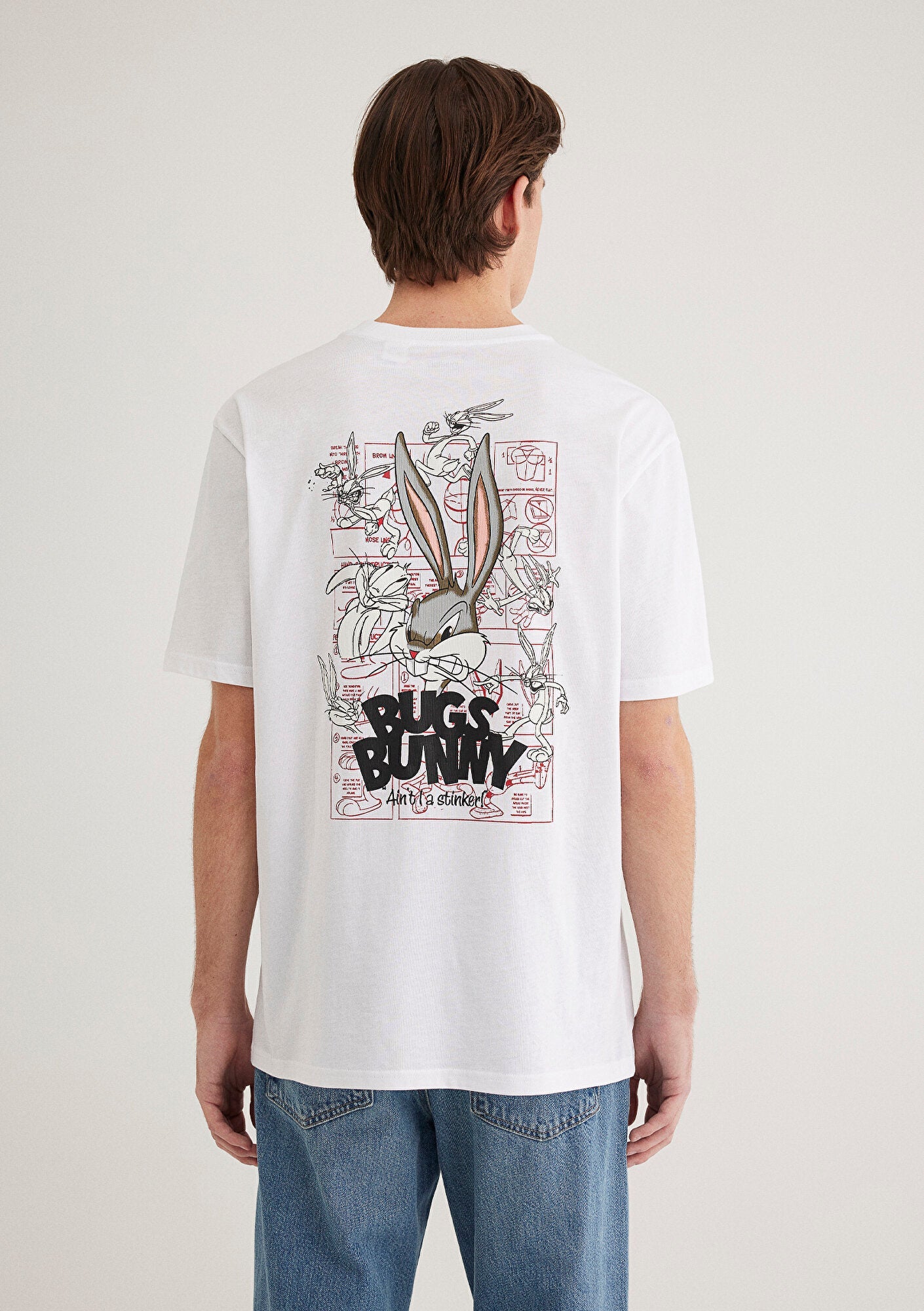 Bugs Bunny Printed White T-Shirt