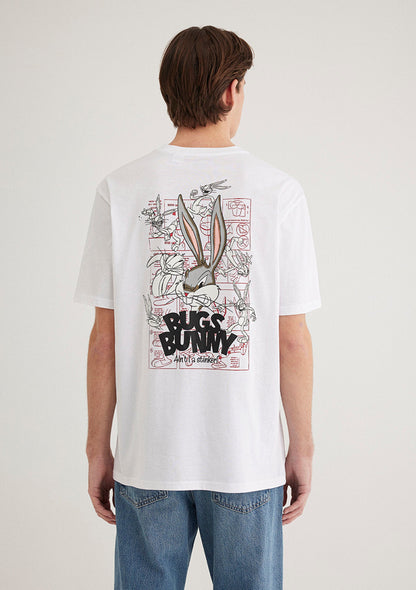 Bugs Bunny Printed White T-Shirt