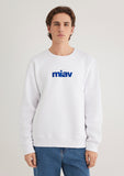 Miav Printed White Sweatshirt