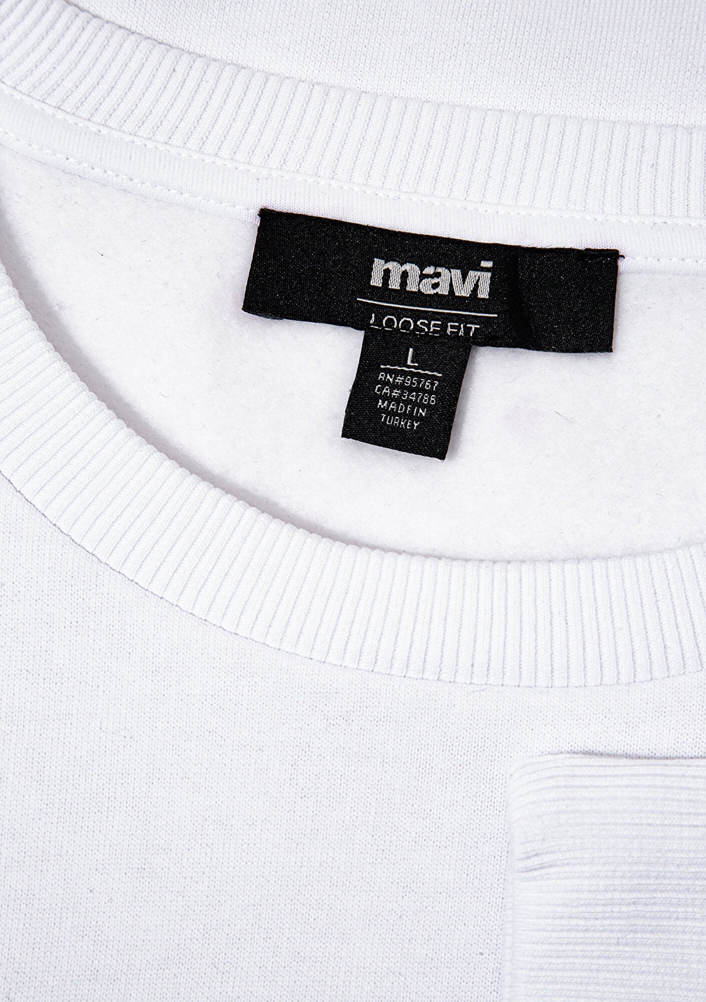 Miav Printed White Sweatshirt