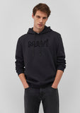 Mavi Logo Printed Hooded Black Sweatshirt