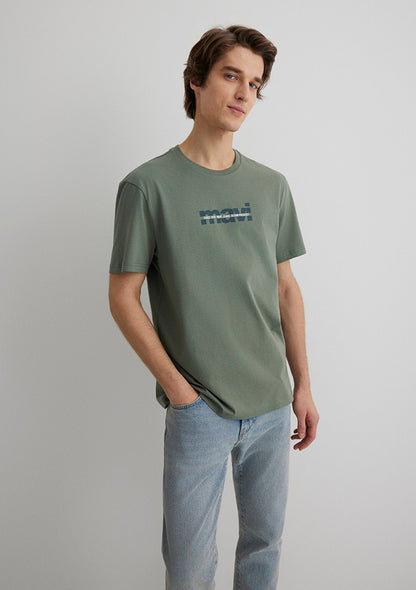 Mavi Logo Printed Khaki T-Shirt