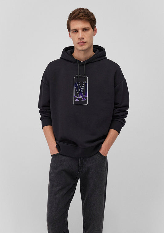 Mavi Logo Printed Black Sweatshirt