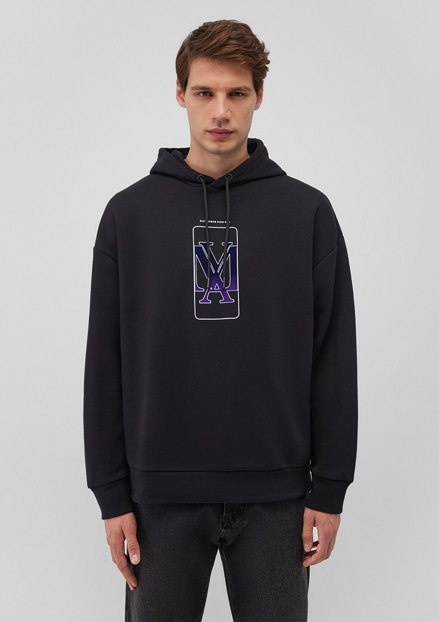 Mavi Logo Printed Black Sweatshirt
