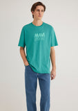Mavi Logo Printed Green T-shirt
