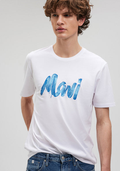 Mavi Logo Printed White T-Shirt