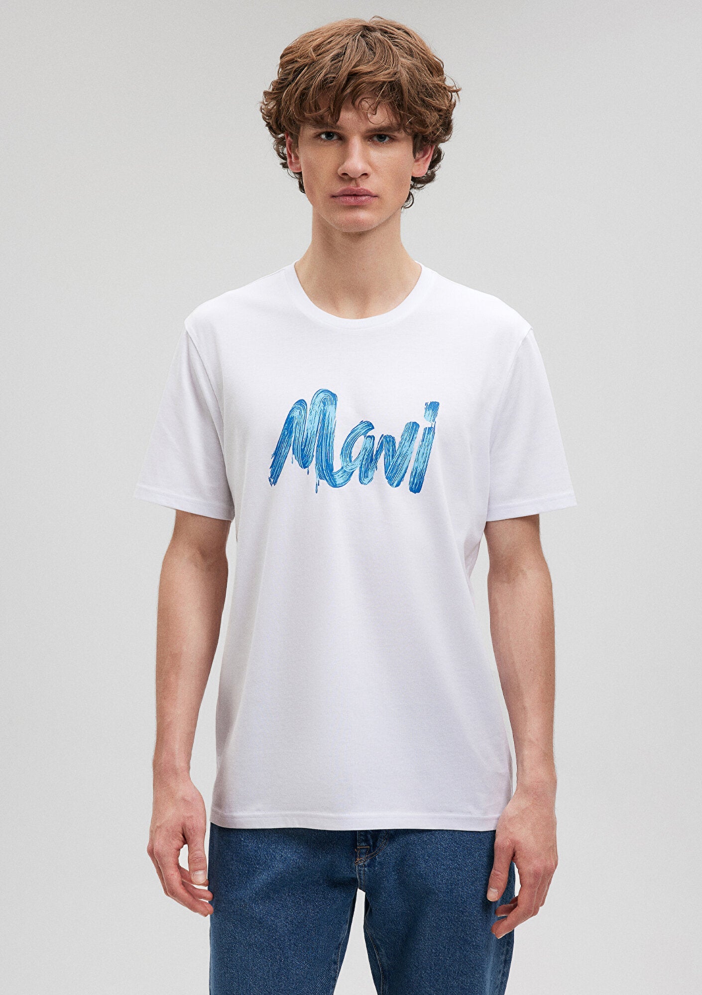 Mavi Logo Printed White T-Shirt