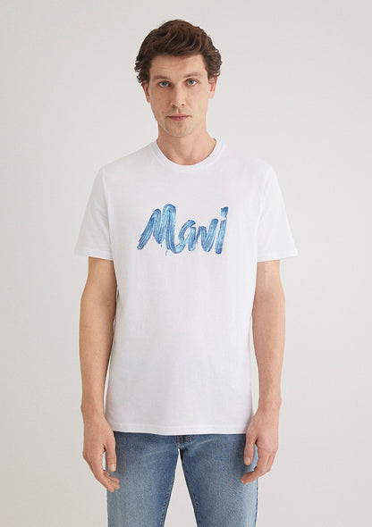Mavi Logo Printed White T-Shirt