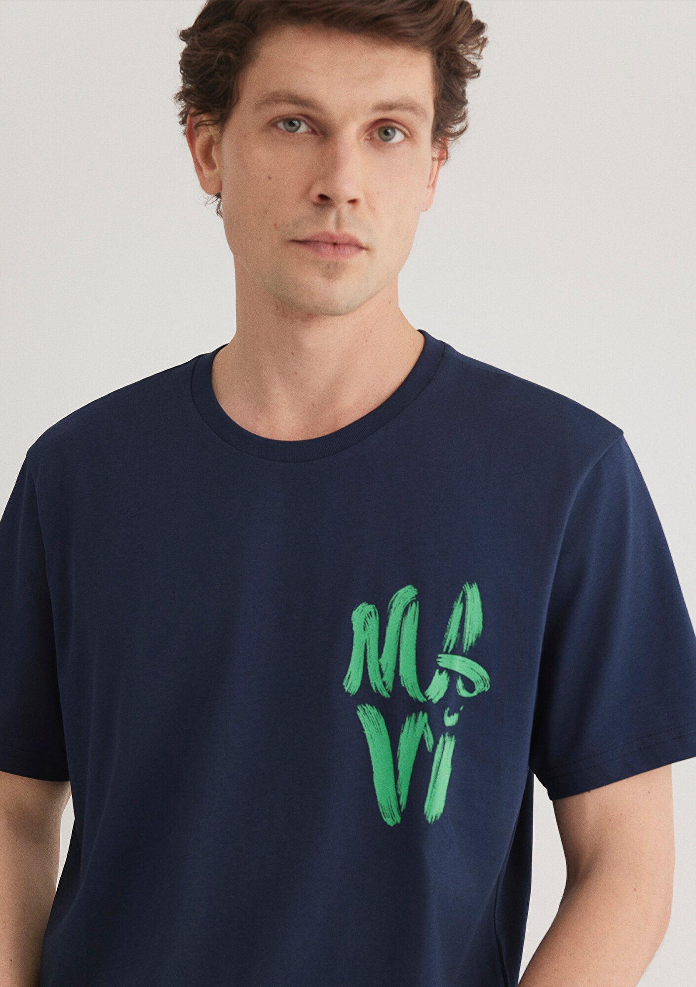 Mavi Logo Printed Navy T-Shirt