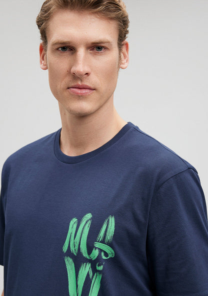 Mavi Logo Printed Navy T-Shirt