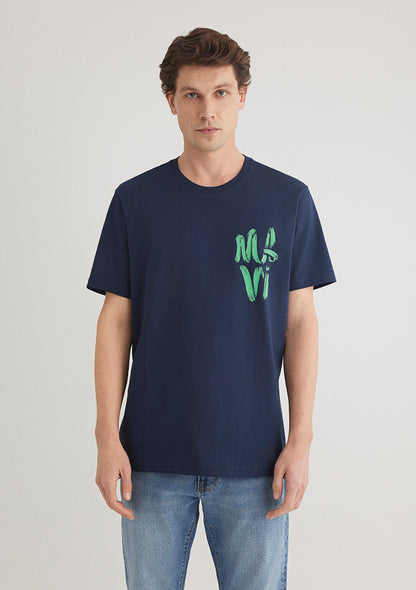 Mavi Logo Printed Navy T-Shirt