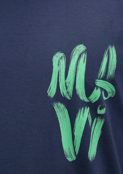 Mavi Logo Printed Navy T-Shirt