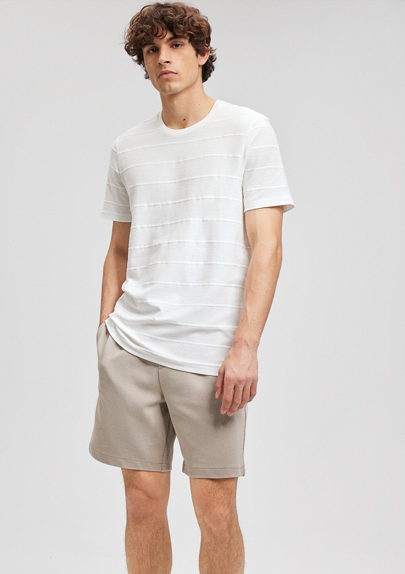 Striped White T-Shirt