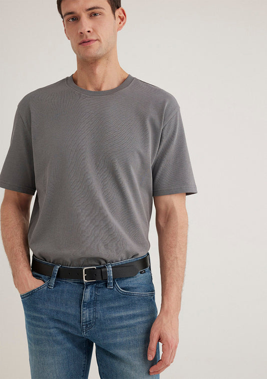 Crew Neck Basic Gray T-Shirt