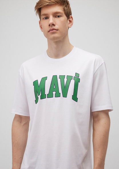 Mavi Logo Printed White T-Shirt