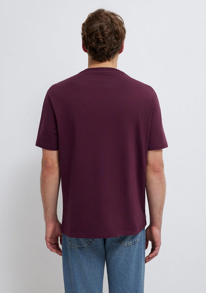 Mavi Logo Printed Burgundy T-Shirt