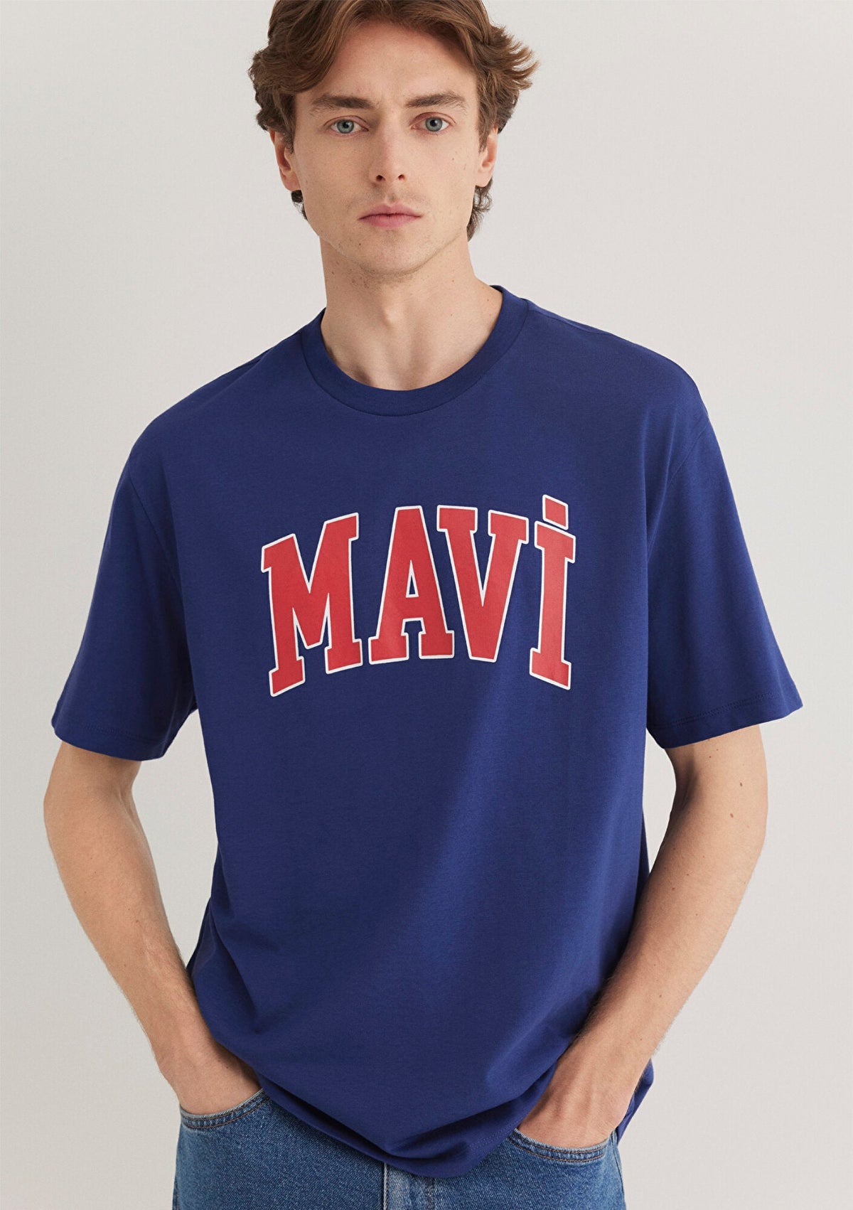Mavi Logo Printed Navy T-Shirt