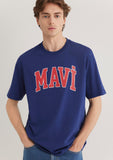 Mavi Logo Printed Navy T-Shirt