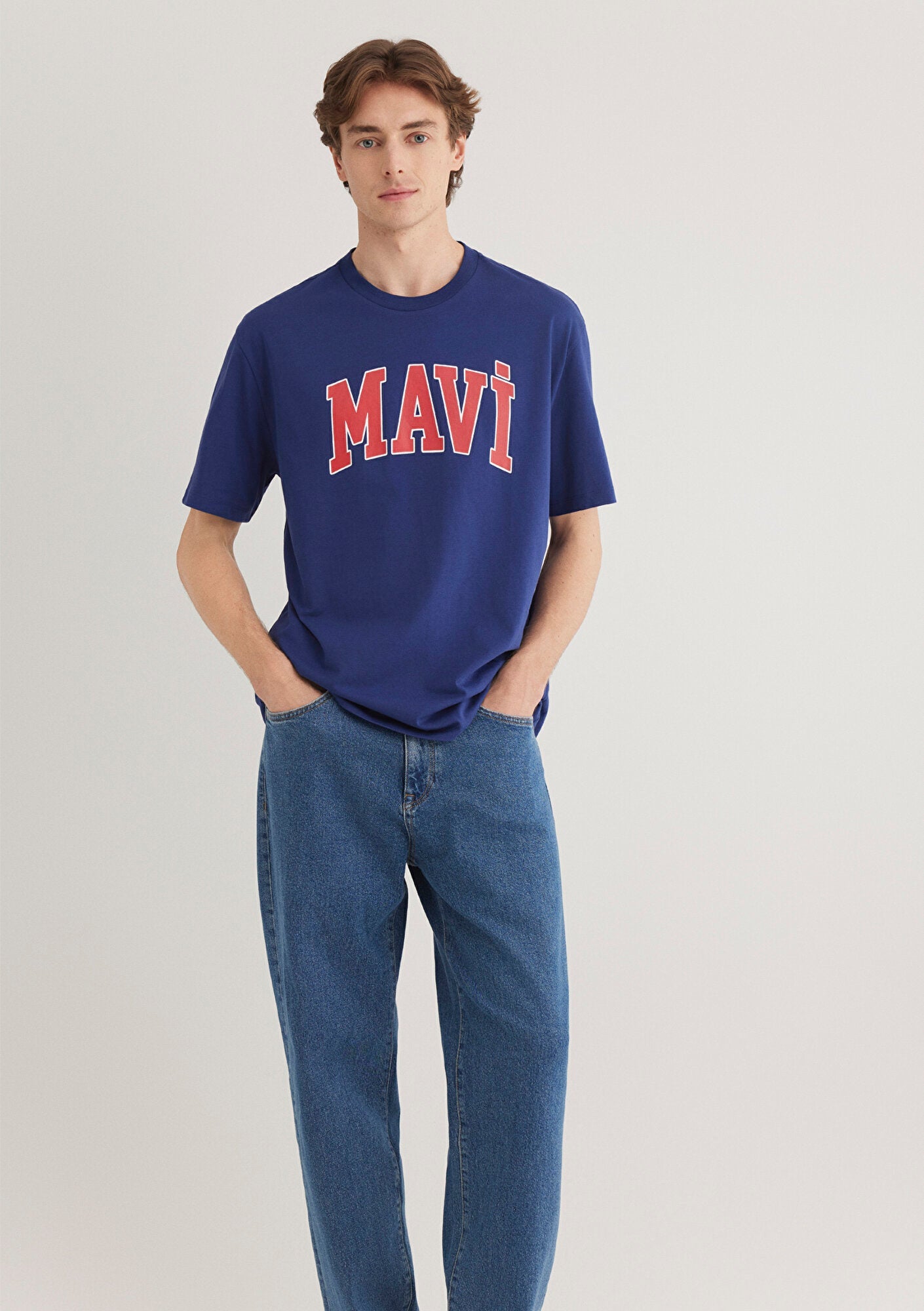 Mavi Logo Printed Navy T-Shirt