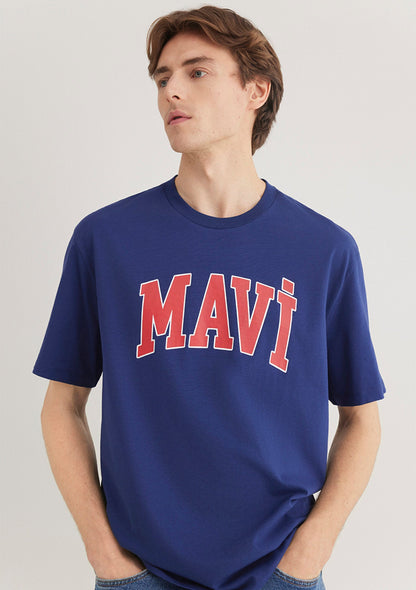 Mavi Logo Printed Navy T-Shirt