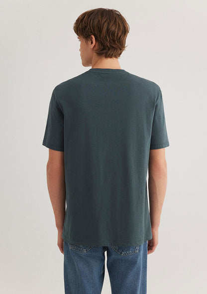 Blue Logo Printed Green T-Shirt