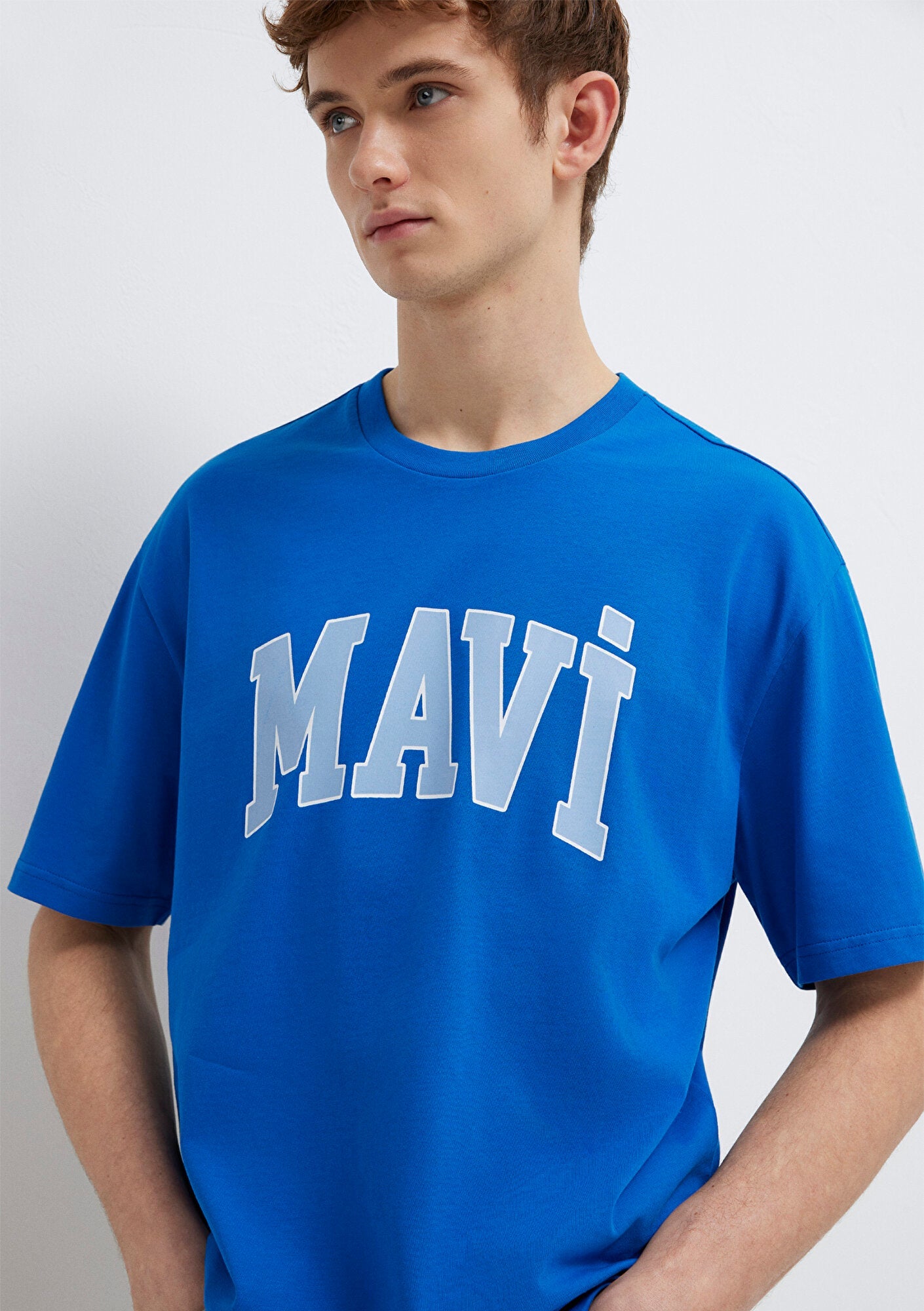 Mavi Logo Printed Blue T-Shirt