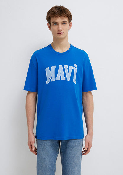 Mavi Logo Printed Blue T-Shirt