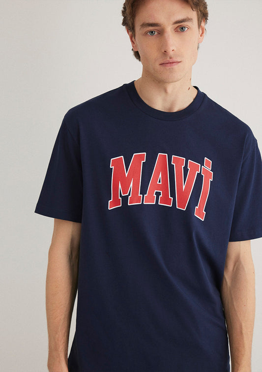Mavi Logo Printed Navy T-Shirt