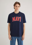 Mavi Logo Printed Navy T-Shirt