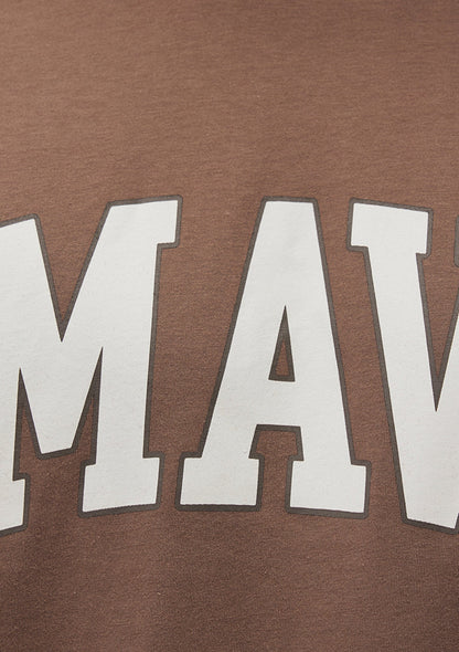 Mavi Logo Printed Brown T-Shirt