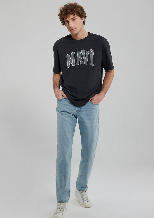 Mavi Logo Printed Black T-Shirt