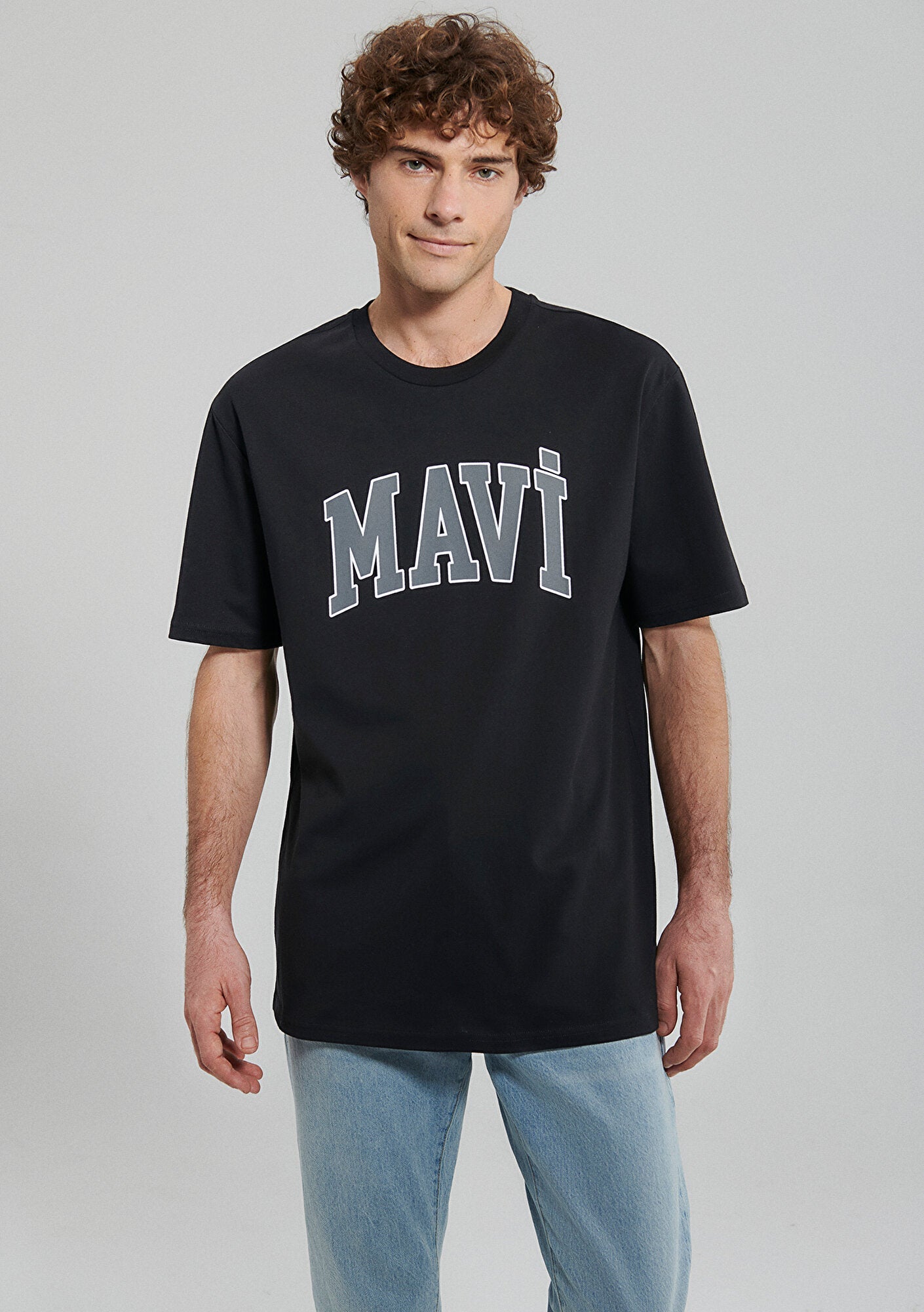 Mavi Logo Printed Black T-Shirt