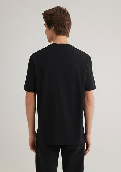 Mavi Logo Printed Black T-Shirt