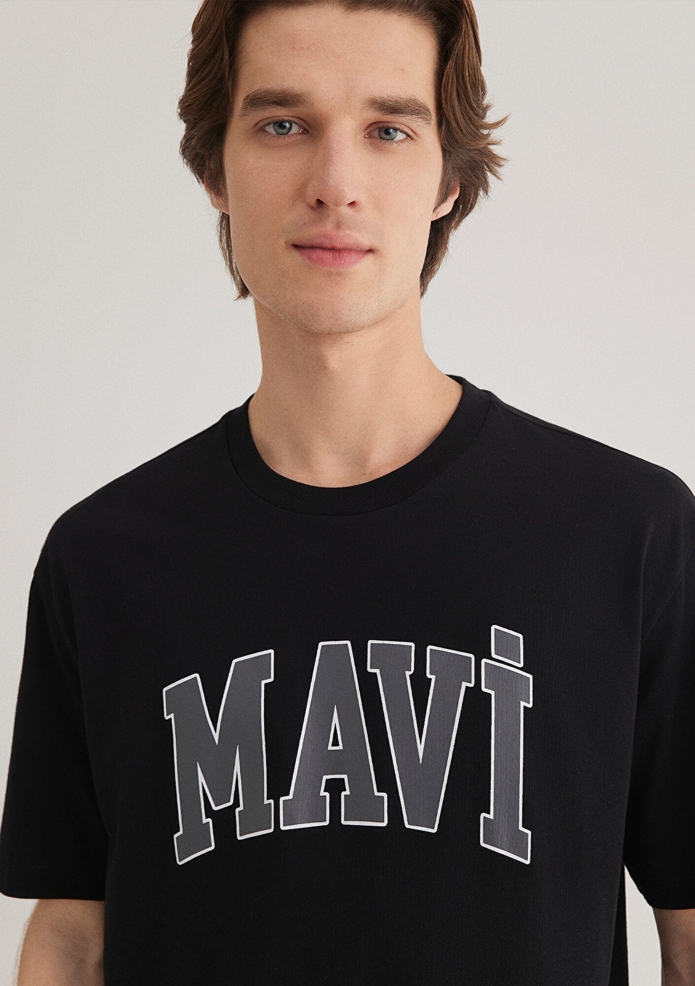 Mavi Logo Printed Black T-Shirt