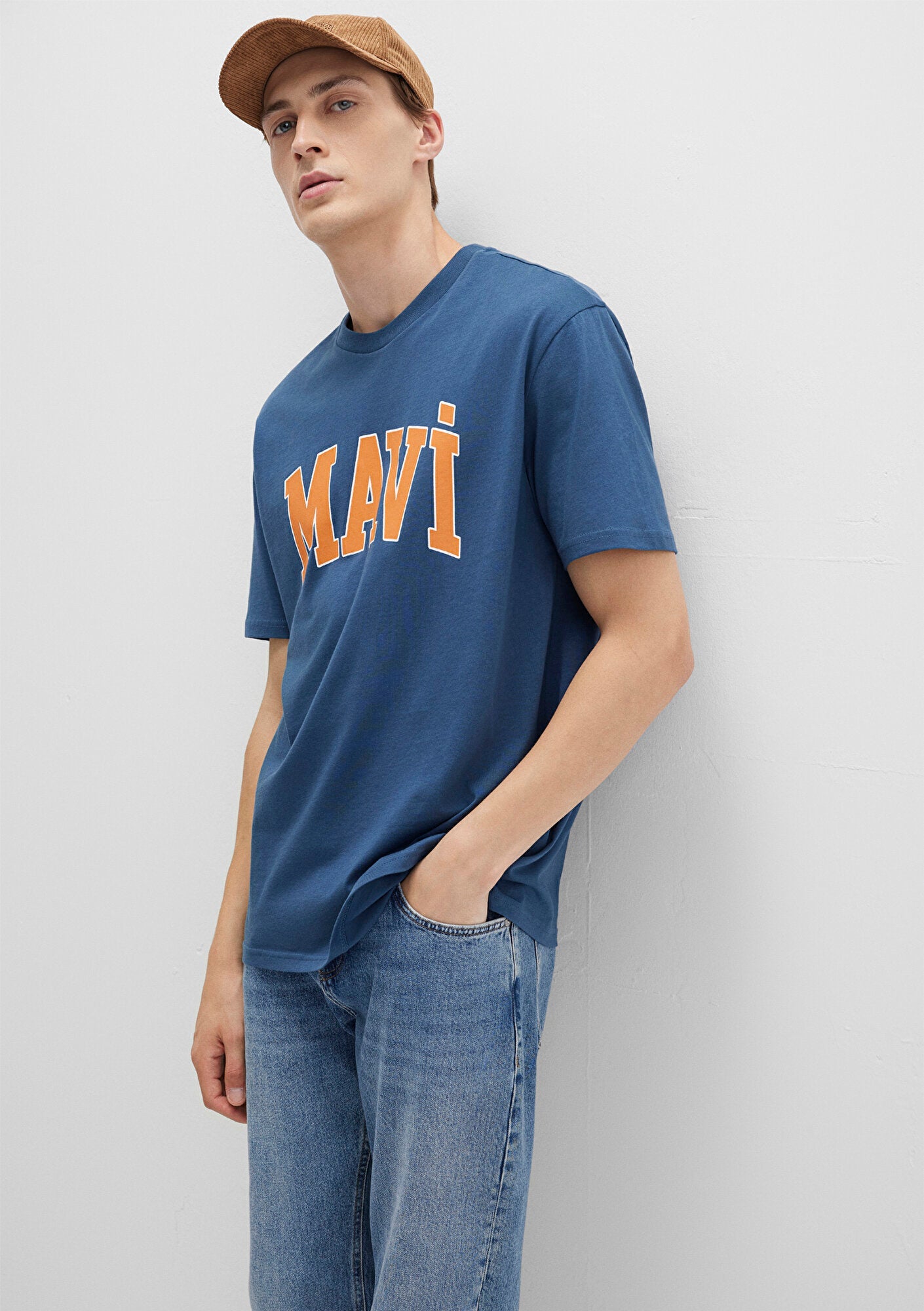 Mavi Logo Printed Blue T-Shirt