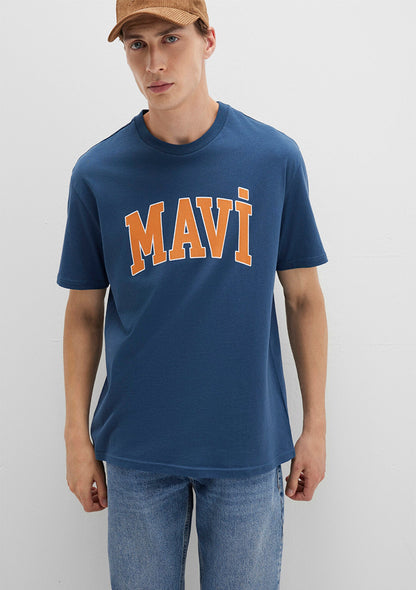 Mavi Logo Printed Blue T-Shirt
