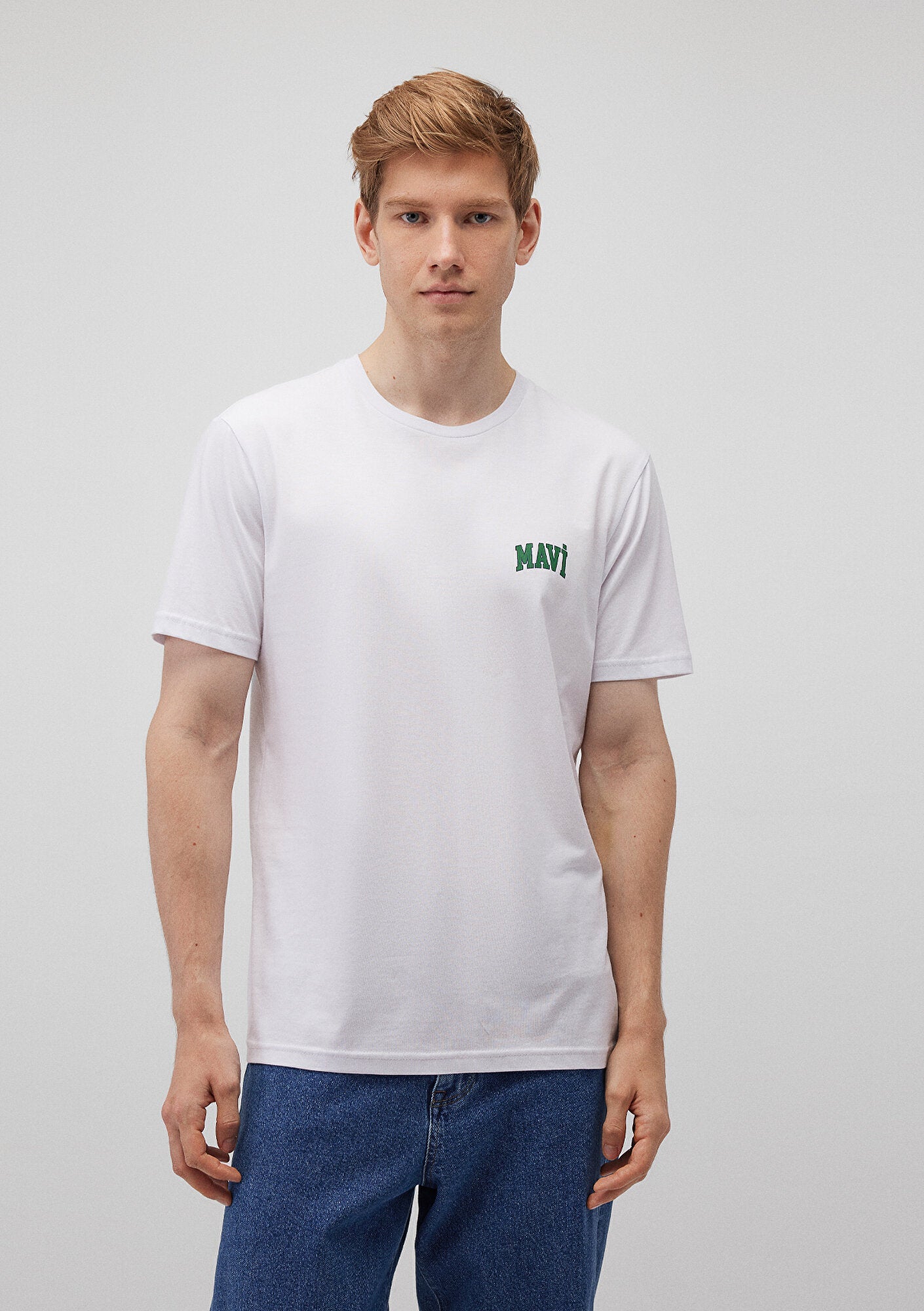 Mavi Logo Printed White T-Shirt