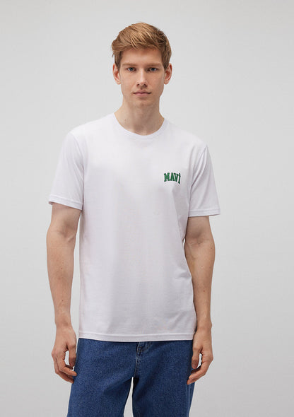 Mavi Logo Printed White T-Shirt