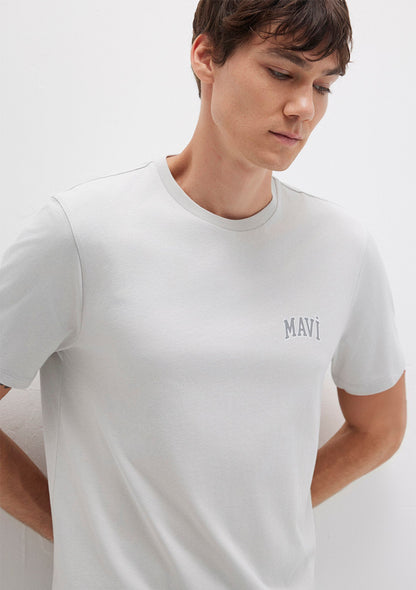 Mavi Logo Printed Grey T-Shirt
