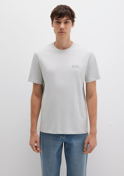 Mavi Logo Printed Grey T-Shirt