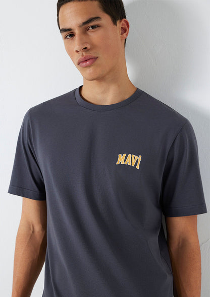 Mavi Logo Printed Grey T-Shirt