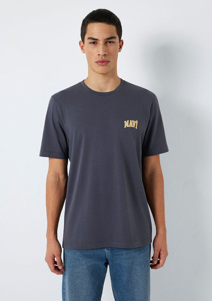 Mavi Logo Printed Grey T-Shirt