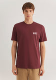 Mavi Logo Printed Burgundy T-Shirt