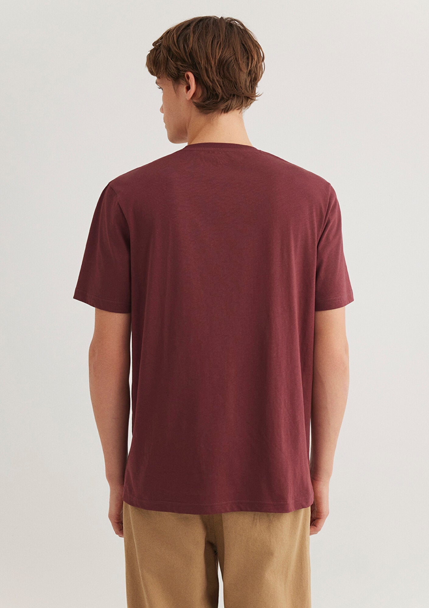 Mavi Logo Printed Burgundy T-Shirt