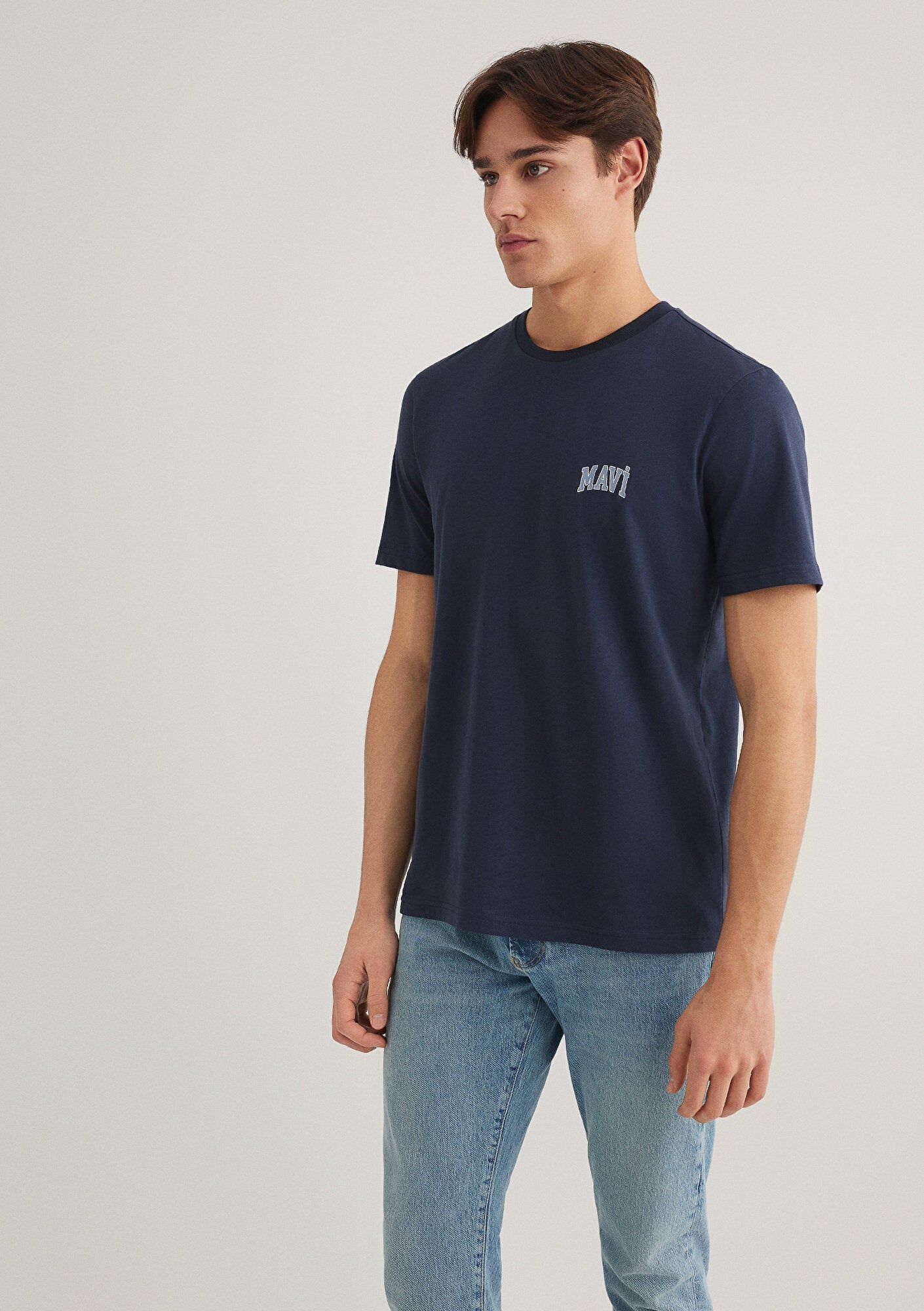 Mavi Logo Printed Navy T-Shirt