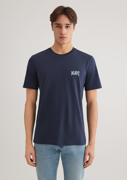 Mavi Logo Printed Navy T-Shirt