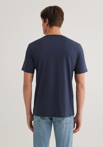 Mavi Logo Printed Navy T-Shirt